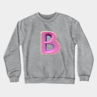 Letter B 3d pink Crewneck Sweatshirt